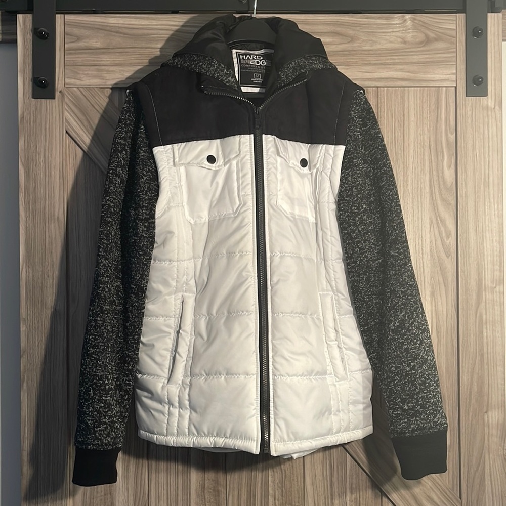 Hard Edge Mens Jacket medium white/black